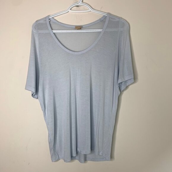Aritzia Wilfred Free Tee T-Shirt Short Sleeve Relaxed fit Pale Blue Size XXS - Picture 4 of 15